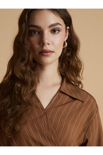 LC Waikiki Striped Tie-Up Women's Shirt