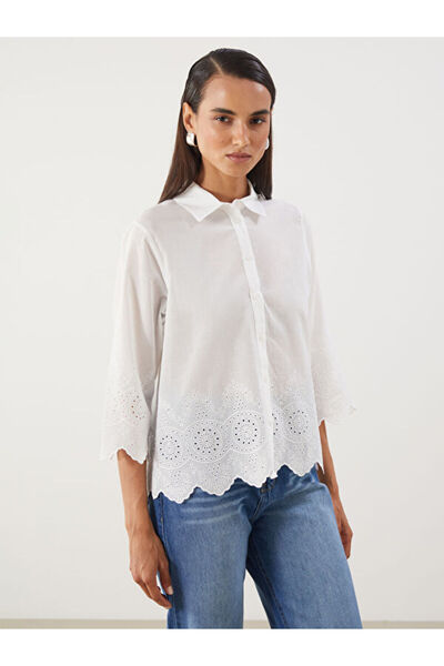 LC Waikiki Openwork Brode Women's Shirt