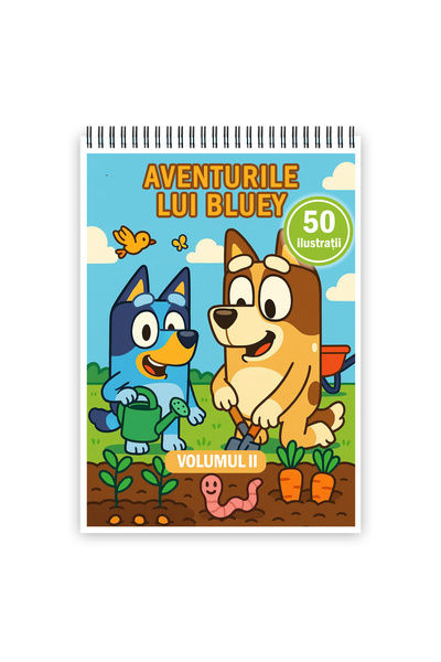 Legendary Gifts Coloring book, 50 illustrations The Adventures of Bluey - Volume, 106 pages, A5