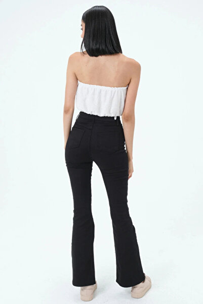 mooishan Çnr Flared Jeans Solmaz High Waist Denim Jeans New Hsn