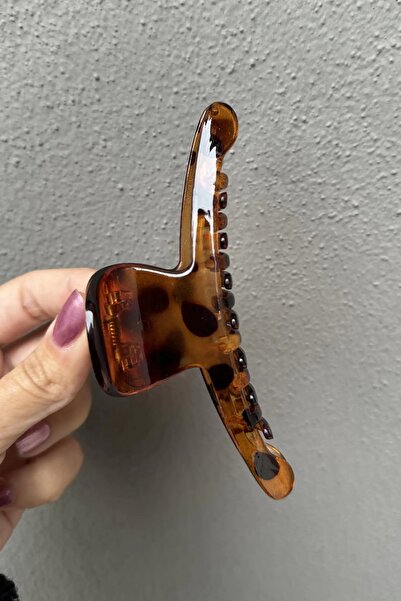 Stone Family Leopard Patterned Brown Hair Clip – Stylish and Durable Design