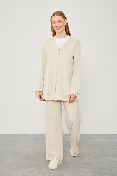 Levidor طقم بيج مكون من قطعتين - بنطلون بسحاب