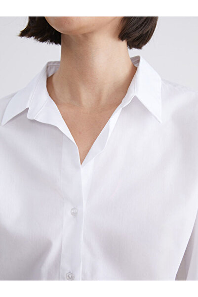 LC Waikiki Off-Shoulder Oversized Women's Shirt