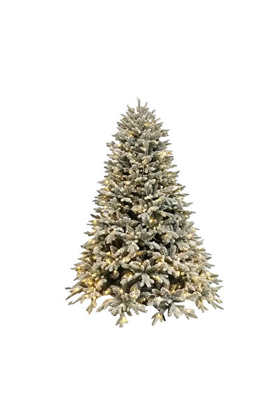 iKlassQeer LUXURY Christmas Tree, 210cm tall with snow and Lights + Gift 50M RGB installation roll