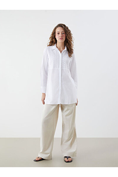 LC Waikiki Women's Shirt with Crochet Detail