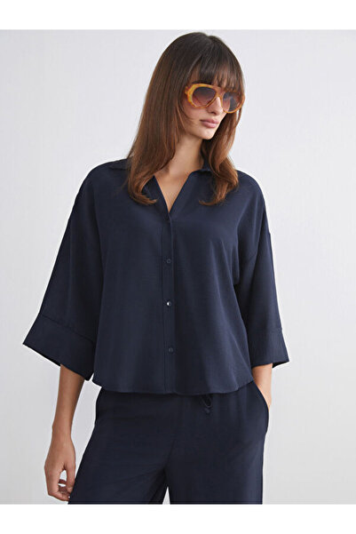 LC Waikiki Γυναικείο πουκάμισο Oversize με υφή