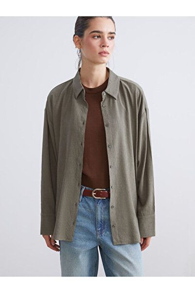 LC Waikiki Textured Oversize Women's Shirt