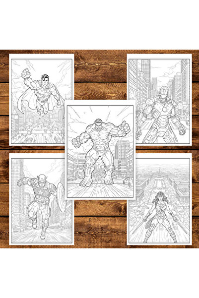 Legendary Gifts Coloring book, 50 illustrations Superheroes - Volume III, 106 pages
