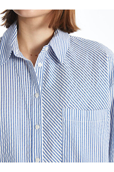 LC Waikiki Cămașă oversize cu dungi pentru femei