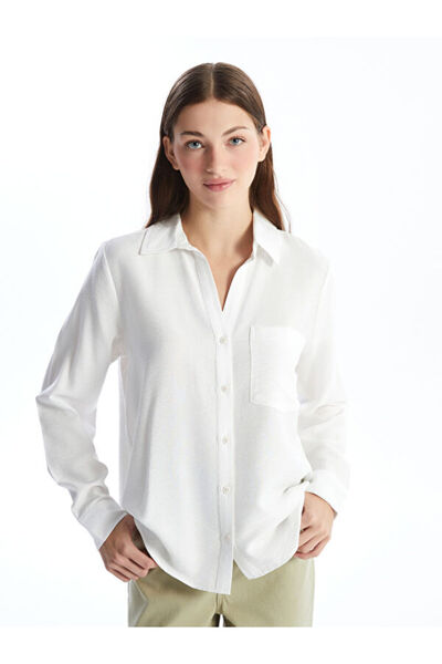 LC Waikiki Straight Long Sleeve Dobby Women's Shirt