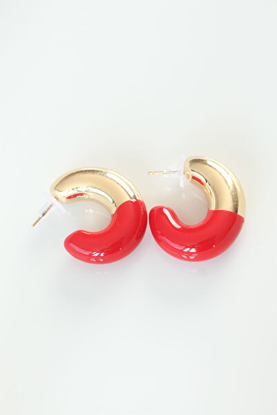 Mustran Ccb Red Gold Double Color Earrings