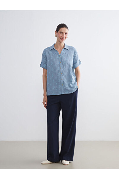 LC Waikiki Embroidered Muslin Women's Shirt