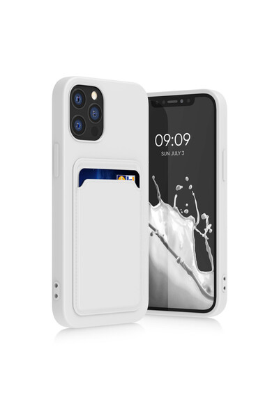 KWmobile Case for Apple iPhone 12 / iPhone 12 Pro, Silicone, White, 55112.48,