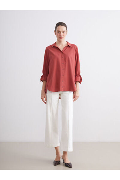 LC Waikiki Γυναικείο πουκάμισο με βολάν με κανονική εφαρμογή