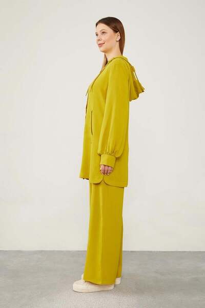 Levidor Acid Hooded Button Closure Pants Set