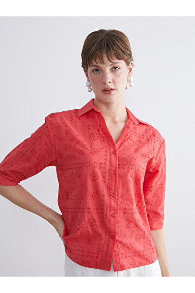 LC Waikiki Openwork Brode Women's Shirt