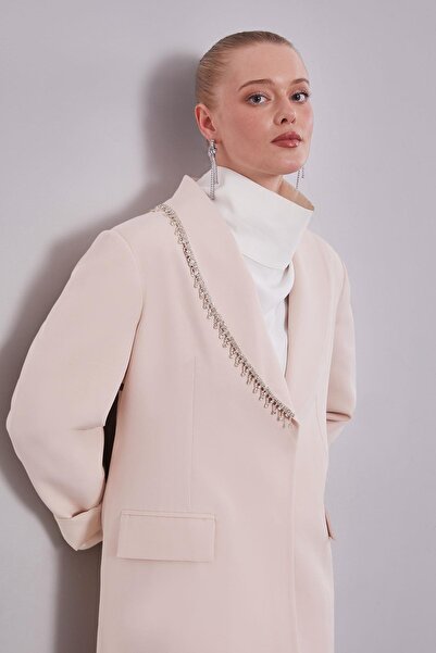 Levidor Σετ παντελόνι και μπουφάν με μπεζ λαιμόκοψη και λεπτομέρεια τσέπης