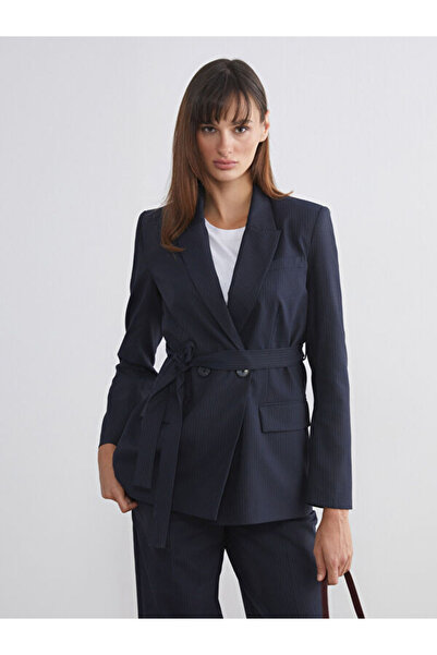 LC Waikiki I Striped Belted Women's Blazer Jacket from Freezen Store