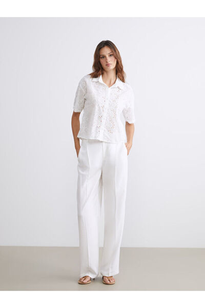 LC Waikiki Openwork Brode Women's Shirt
