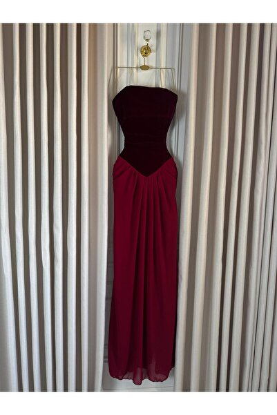 Heidi burgundy wool dress
