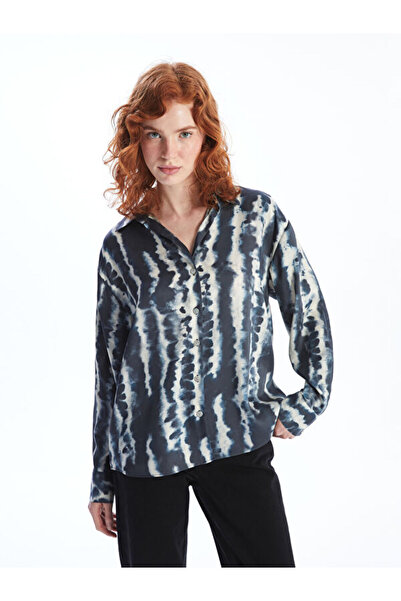 LC Waikiki Жіноча сорочка з візерунком Oversize Saten