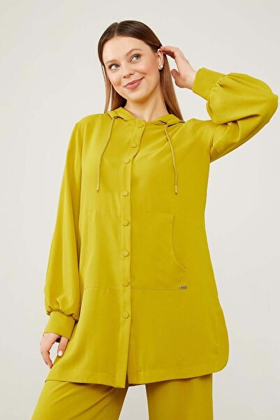 Levidor Acid Hooded Button Closure Pants Set