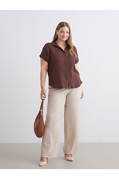 LC Waikiki Γυναικείο πουκάμισο με υφή μουσελίνας