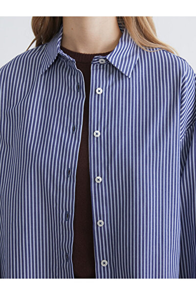 LC Waikiki Смугаста жіноча сорочка оверсайз