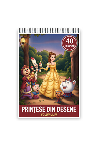Legendary Gifts Carte de colorat, 40 de ilustratii Printese din Desene - Volumul IV, 86 pagini