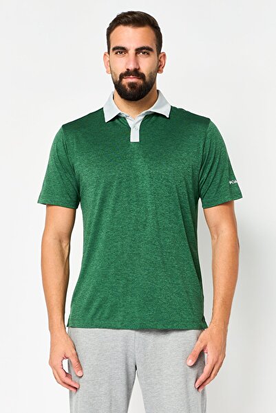 Columbia Men Sportwear Fit Brand Logo Short Sleeve Golf Polo Shirt, Green