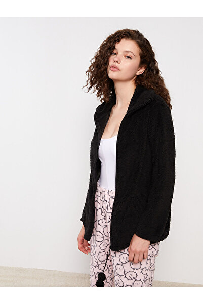 LC Waikiki Stand Collar Solid Long Sleeve Women's Pajamas Top