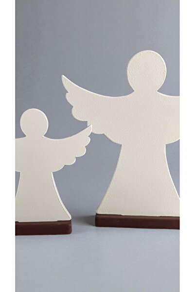 MİESSA Ξύλινο στολίδι Χριστουγέννων 2 τεμάχια στολίδι αγγέλου, χριστουγεννιάτικο στολίδι για επιτραπέζια διακόσμηση, δώρο αγγέλου με φτερά