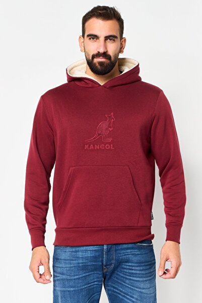 Kangol هودي رجالي بأكمام طويلة وشعار العلامة التجارية، ماون