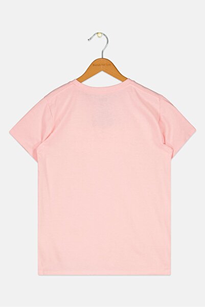 Levi's Kids Girl Crew Neck Short Sleeve Brand logo T-shirt, Pink