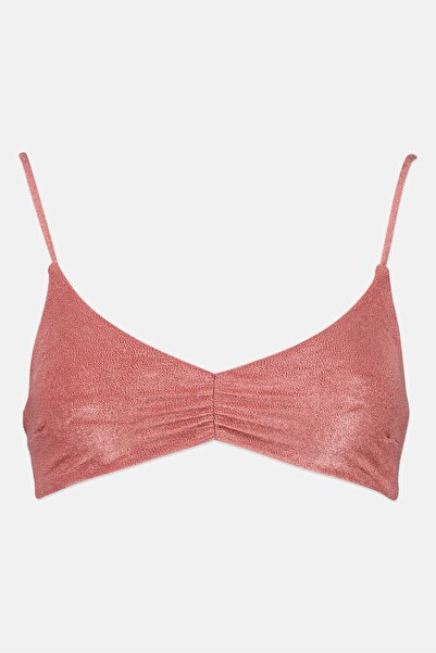 Reserved Women Non Padded Textured Bikini Top, Dark Old Rose