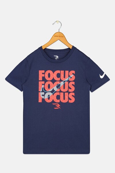 Nike 3Brand by Russell Wilson Kids Boy Sportswear Fit Short Sleeve Outdoor T-Shirt, Navy