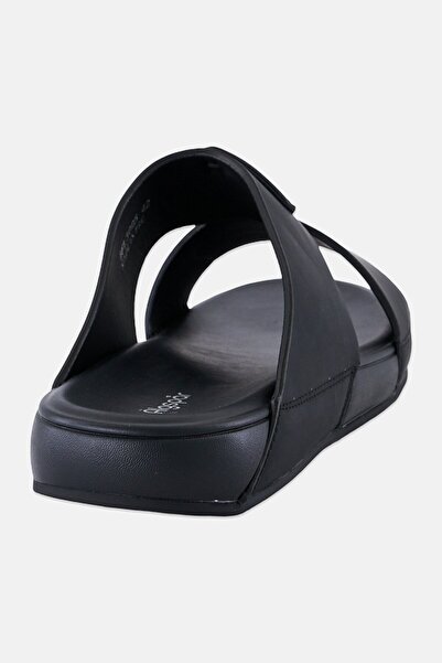 Algspar Men Slip On Arabic Sandals, Black