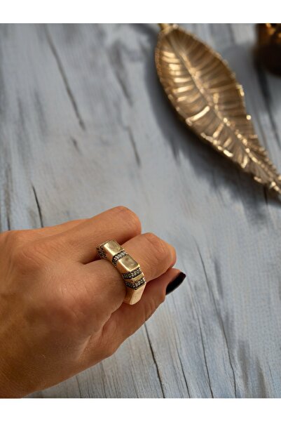 Bo Takı ve Aksesuar خاتم قابل للتعديل من ماركة زيركون ستون