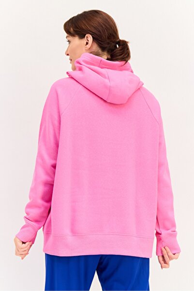 Under Armour Women Loose Fit Long Sleeves Outdoor Hoodie, Pink
