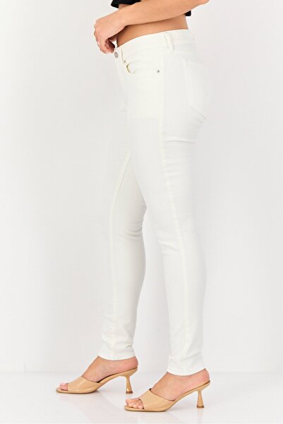 Levi's Women Skinny Fit Solid Stretchable Jeans, White