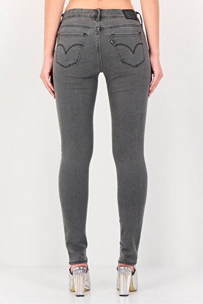 Levi's Women Skinny Fit Washed Stretchable 711 Jeans, Grey