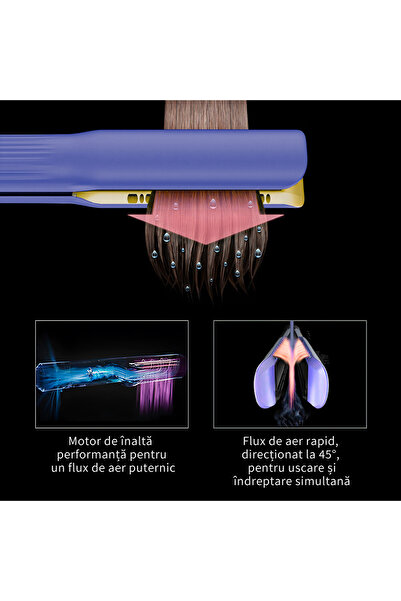 OEM 2 in 1 Hot Air Hair Straightener - 1300W Power, Simultaneous Drying and Straightening, 5 Speeds