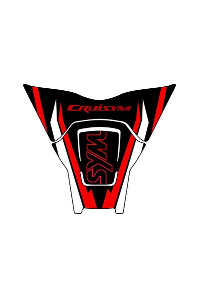 SYM CRUISYM Tank Pad Kırmızı Siyah Beyaz