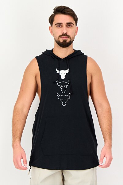 Under Armour x Project Rock Men Loose Fit Sleeveless Training T-shirt, Black