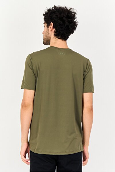 Under Armour Men Loose Fit Short Sleeve Running T-Shirt, Dark Olive