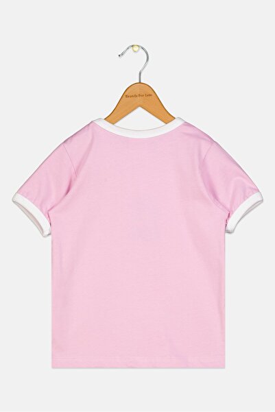 Disney X Kuromi Toddlers Girl Crew Neck Short Sleeve Graphic Print T-Shirt, Pink