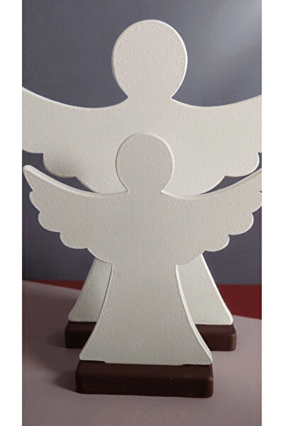 MİESSA Ξύλινο στολίδι Χριστουγέννων 2 τεμάχια στολίδι αγγέλου, χριστουγεννιάτικο στολίδι για επιτραπέζια διακόσμηση, δώρο αγγέλου με φτερά