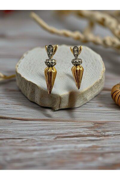 Bo Takı ve Aksesuar Brand Model Zircon Stone Earrings 4.5 cm