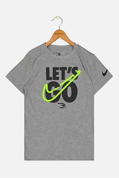 Nike 3Brand by Russell Wilson Kids Boy Sportswear Fit Short Sleeve Training T-Shirt, Grey