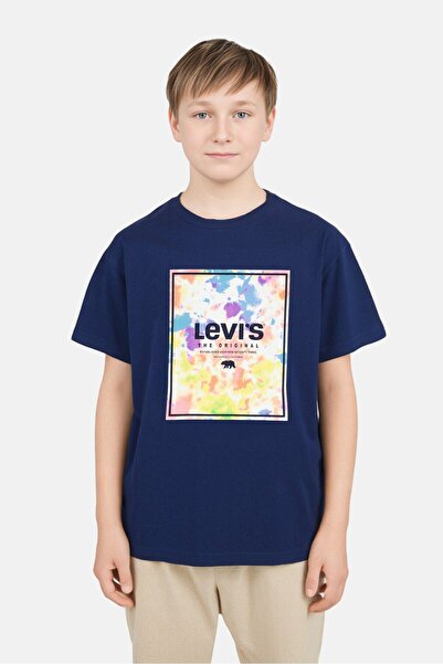 Levi's Kids Boy Short Sleeve Brand Logo T-Shirt, Navy